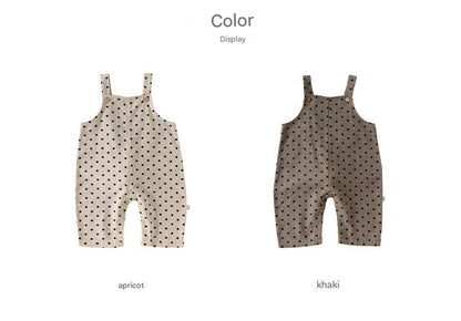 Polka Dot Cotton Overalls ドット柄 オーバーオール【mh0012340】 Beitaoya