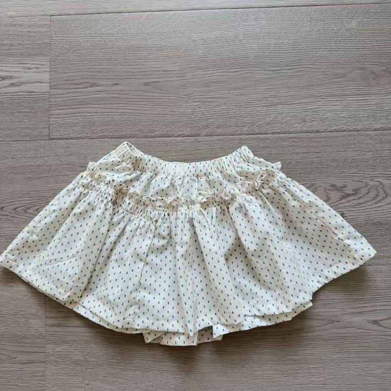 Polka Dot Cotton Ruffle Skort ドット柄 コットン キュロットパンツ【mh0012749】 Cream / 90cm MaiTianJi ハーフパンツ・ショートパンツ