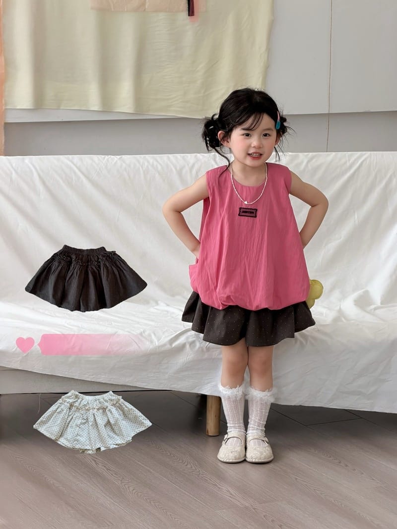 Polka Dot Cotton Ruffle Skort ドット柄 コットン キュロットパンツ【mh0012749】 MaiTianJi ハーフパンツ・ショートパンツ