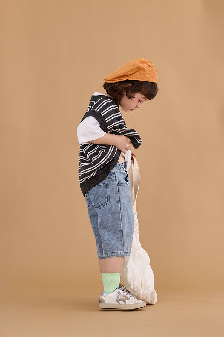Polka Dot Denim Trousers ドット柄 デニム パンツ【mh0012374】 HEY BOOBII