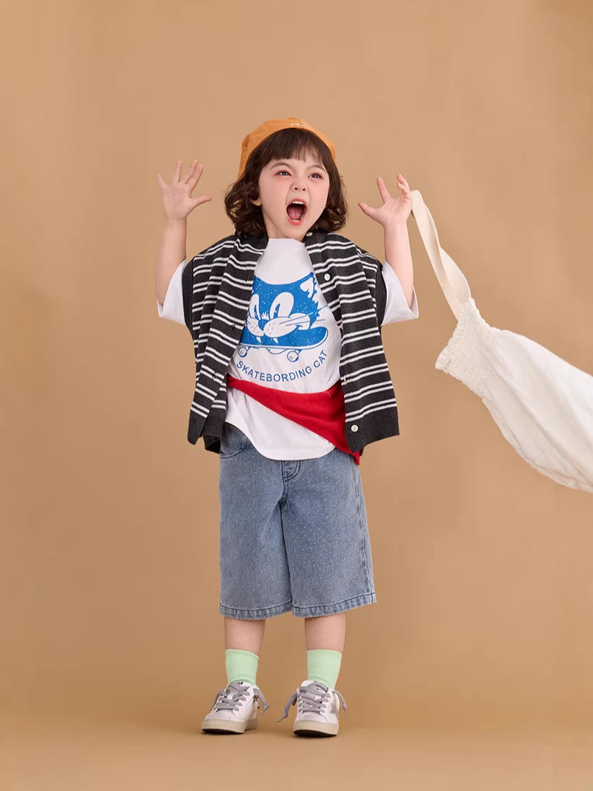 Polka Dot Denim Trousers ドット柄 デニム パンツ【mh0012374】 mamahalo shop