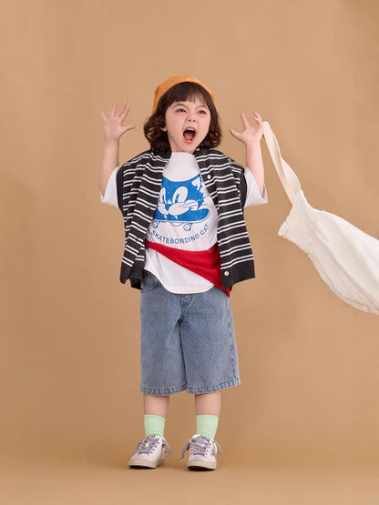 Polka Dot Denim Trousers ドット柄 デニム パンツ【mh0012374】 mamahalo shop