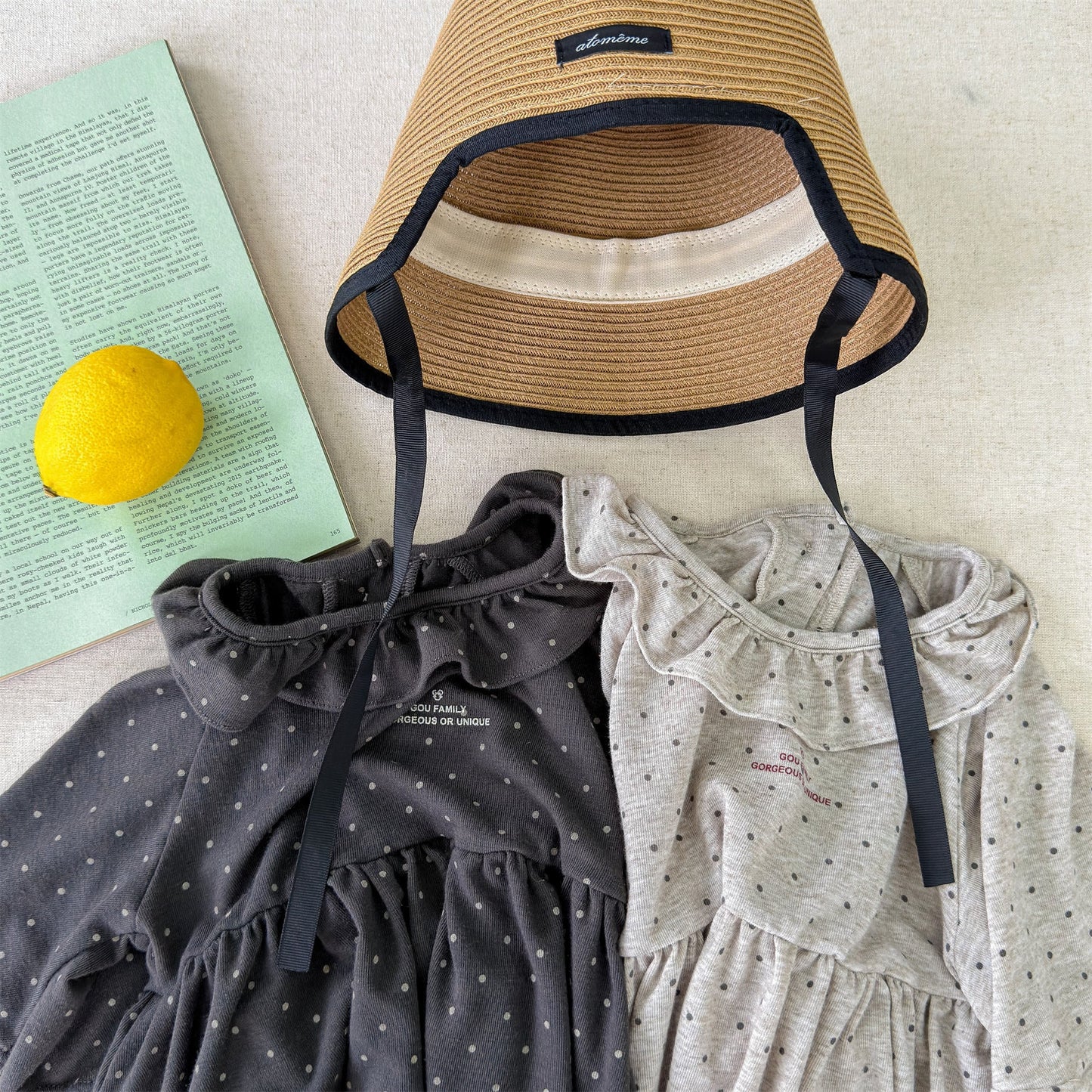 Polka Dot Frill Knit Dress ドット柄 フリル ニット ワンピース【mh0012461】 ADbaby 半袖ロンパース