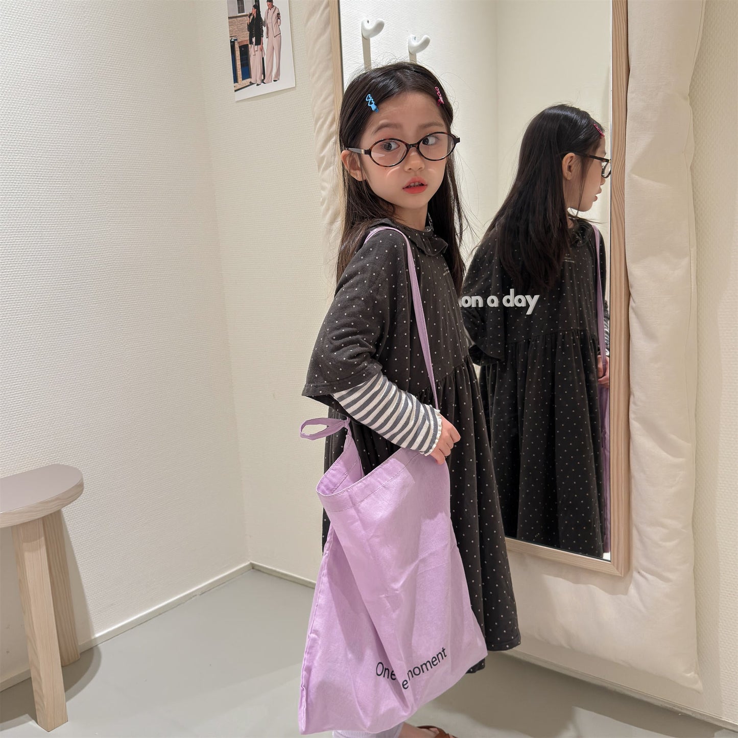 Polka Dot Frill Knit Dress ドット柄 フリル ニット ワンピース【mh0012461】 ADbaby 半袖ロンパース