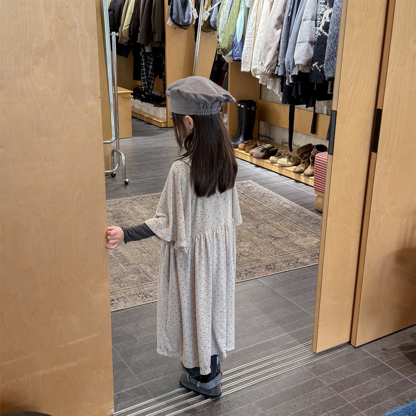 Polka Dot Frill Knit Dress ドット柄 フリル ニット ワンピース【mh0012461】 ADbaby 半袖ロンパース