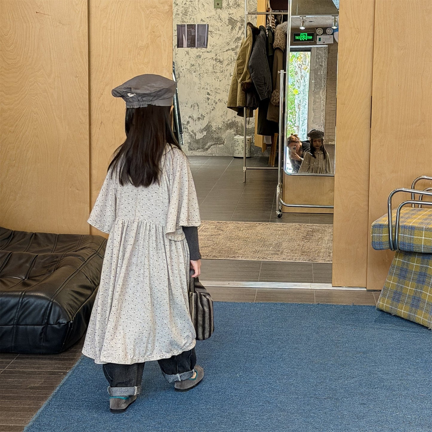 Polka Dot Frill Knit Dress ドット柄 フリル ニット ワンピース【mh0012461】 ADbaby 半袖ロンパース