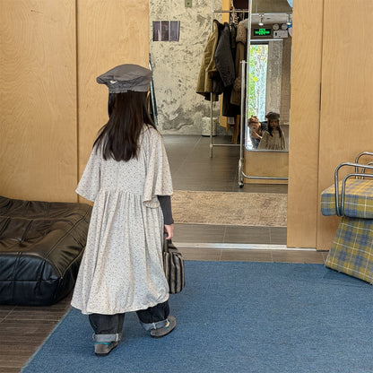 Polka Dot Frill Knit Dress ドット柄 フリル ニット ワンピース【mh0012461】 ADbaby 半袖ロンパース