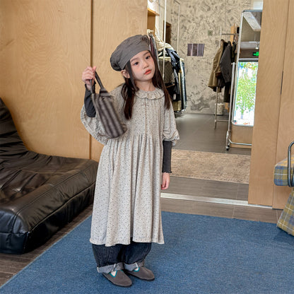 Polka Dot Frill Knit Dress ドット柄 フリル ニット ワンピース【mh0012461】 ADbaby 半袖ロンパース