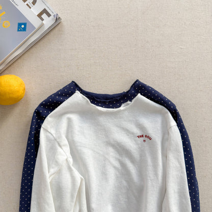 Polka Dot Long Sleeve Top ドット柄 長袖 Tシャツ【mh0012464】 ADbaby 長袖Tシャツ