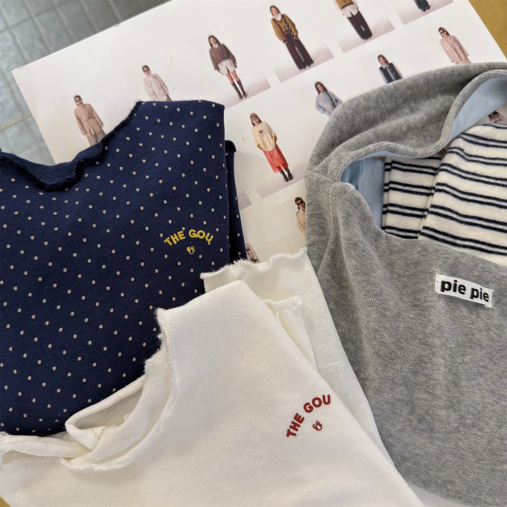 Polka Dot Long Sleeve Top ドット柄 長袖 Tシャツ【mh0012464】 ADbaby 長袖Tシャツ
