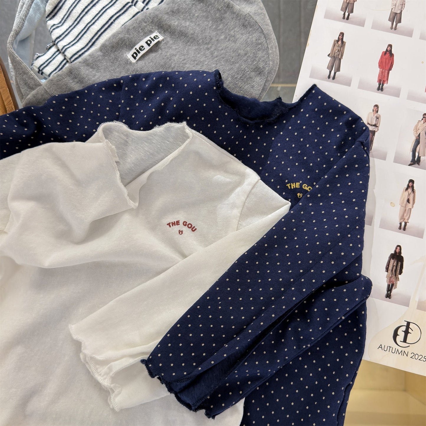 Polka Dot Long Sleeve Top ドット柄 長袖 Tシャツ【mh0012464】 ADbaby 長袖Tシャツ