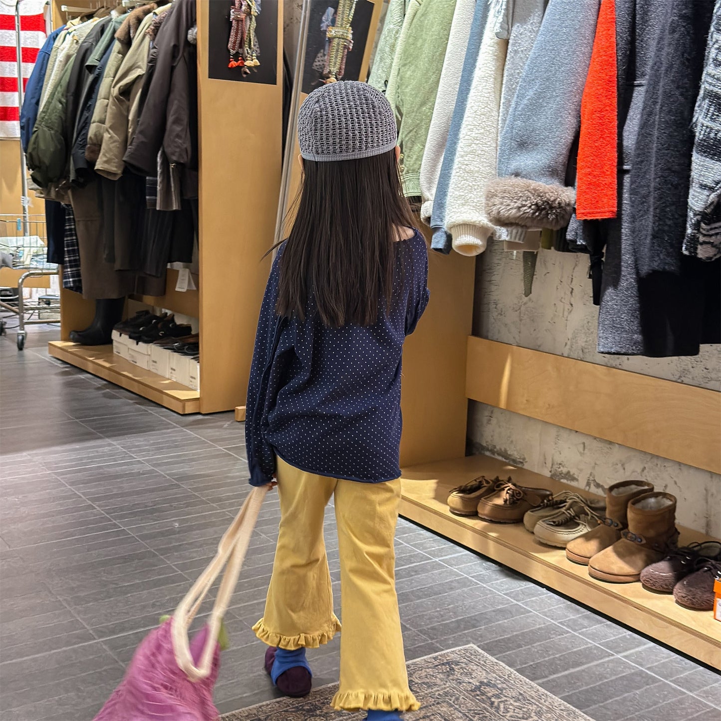 Polka Dot Long Sleeve Top ドット柄 長袖 Tシャツ【mh0012464】 ADbaby 長袖Tシャツ