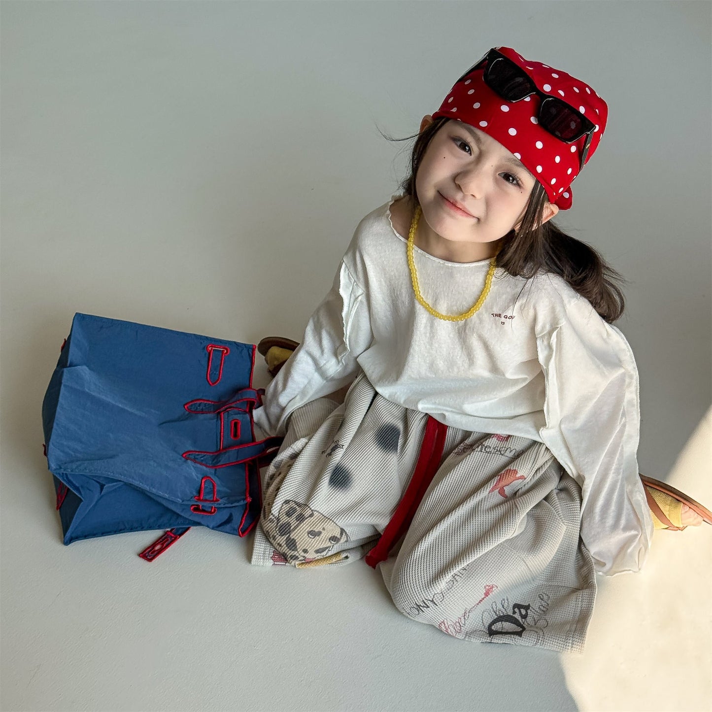 Polka Dot Long Sleeve Top ドット柄 長袖 Tシャツ【mh0012464】 ADbaby 長袖Tシャツ
