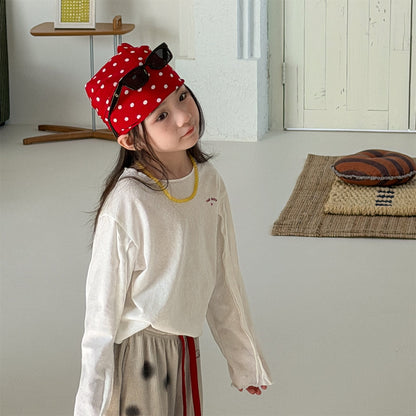 Polka Dot Long Sleeve Top ドット柄 長袖 Tシャツ【mh0012464】 ADbaby 長袖Tシャツ