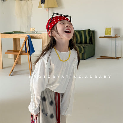 Polka Dot Long Sleeve Top ドット柄 長袖 Tシャツ【mh0012464】 ADbaby 長袖Tシャツ