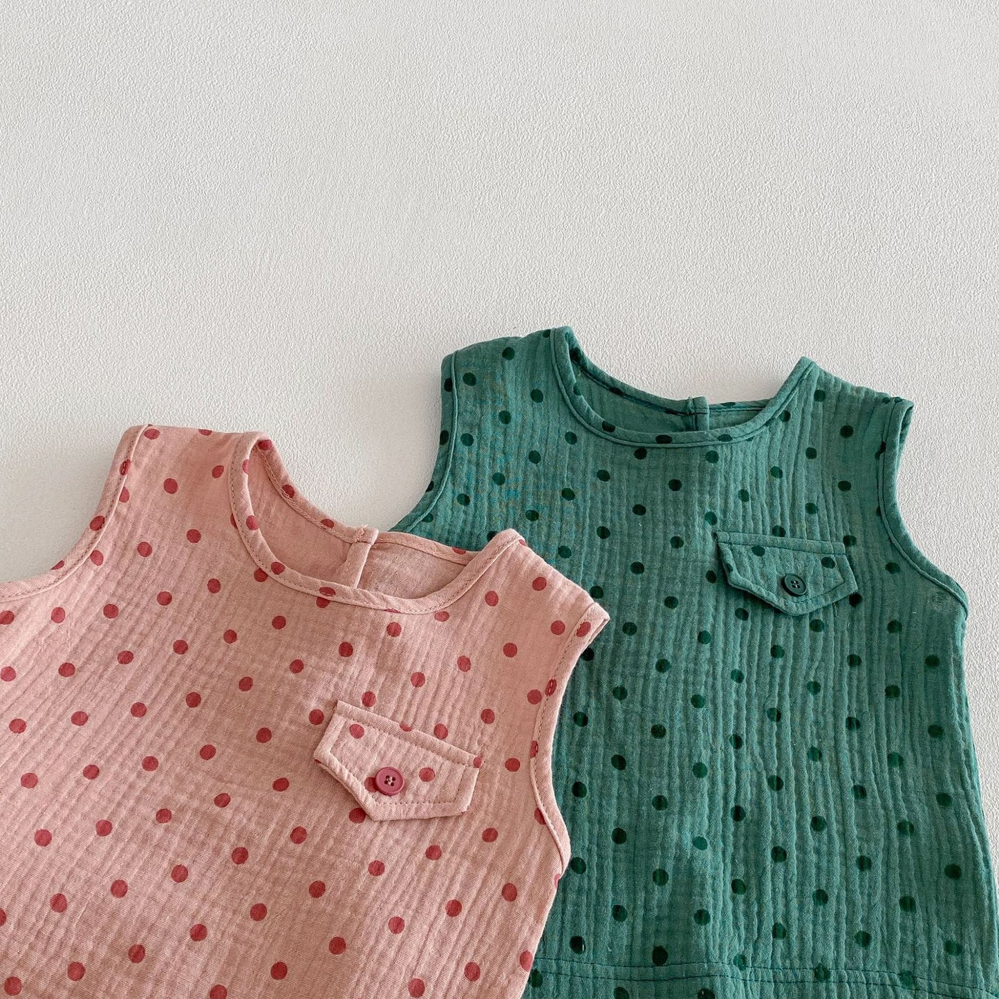 Polka Dot Sleeveless Set-up ドット柄 ノースリーブ セットアップ【mh0012724】 angou ノースリーブセットアップ