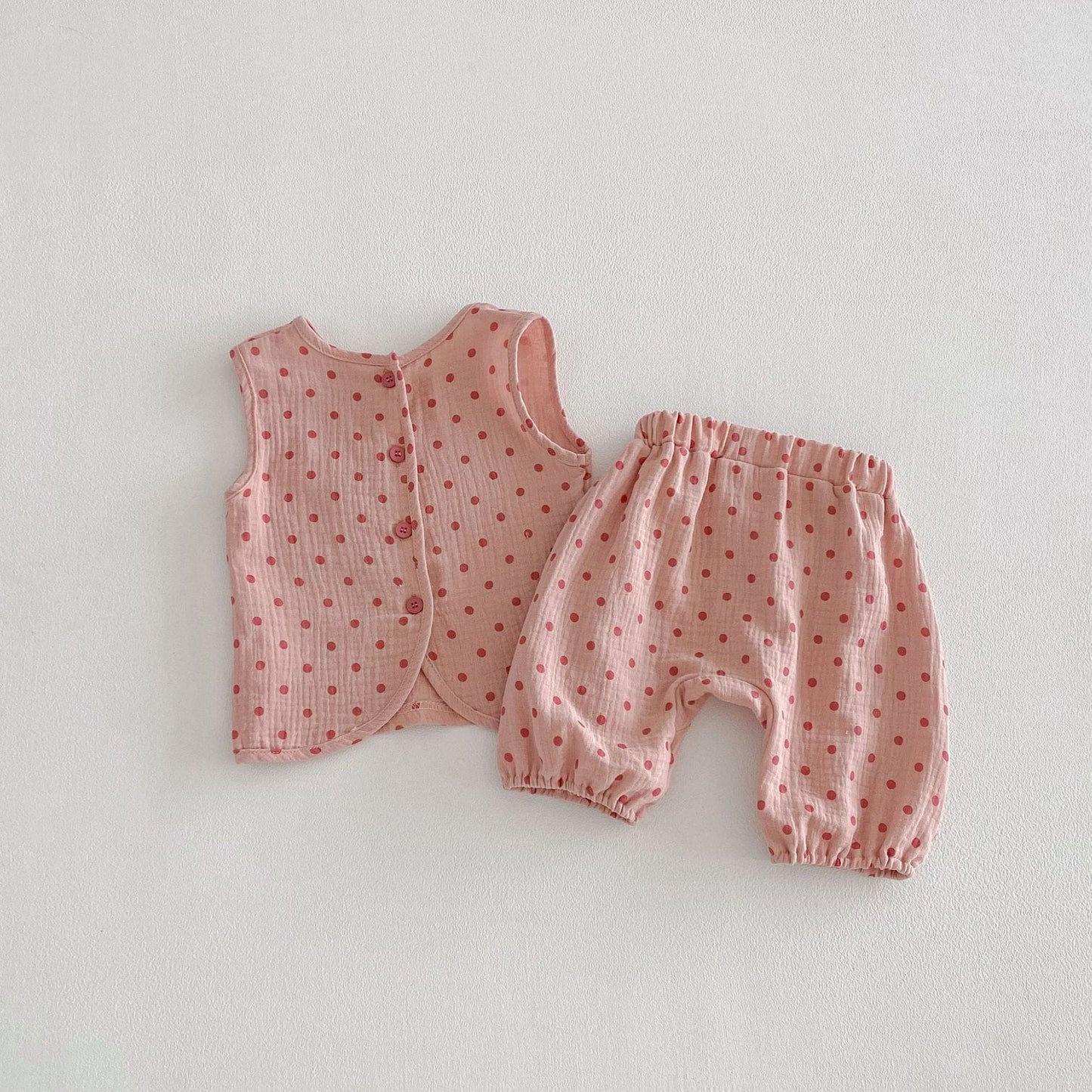 Polka Dot Sleeveless Set-up ドット柄 ノースリーブ セットアップ【mh0012724】 angou ノースリーブセットアップ