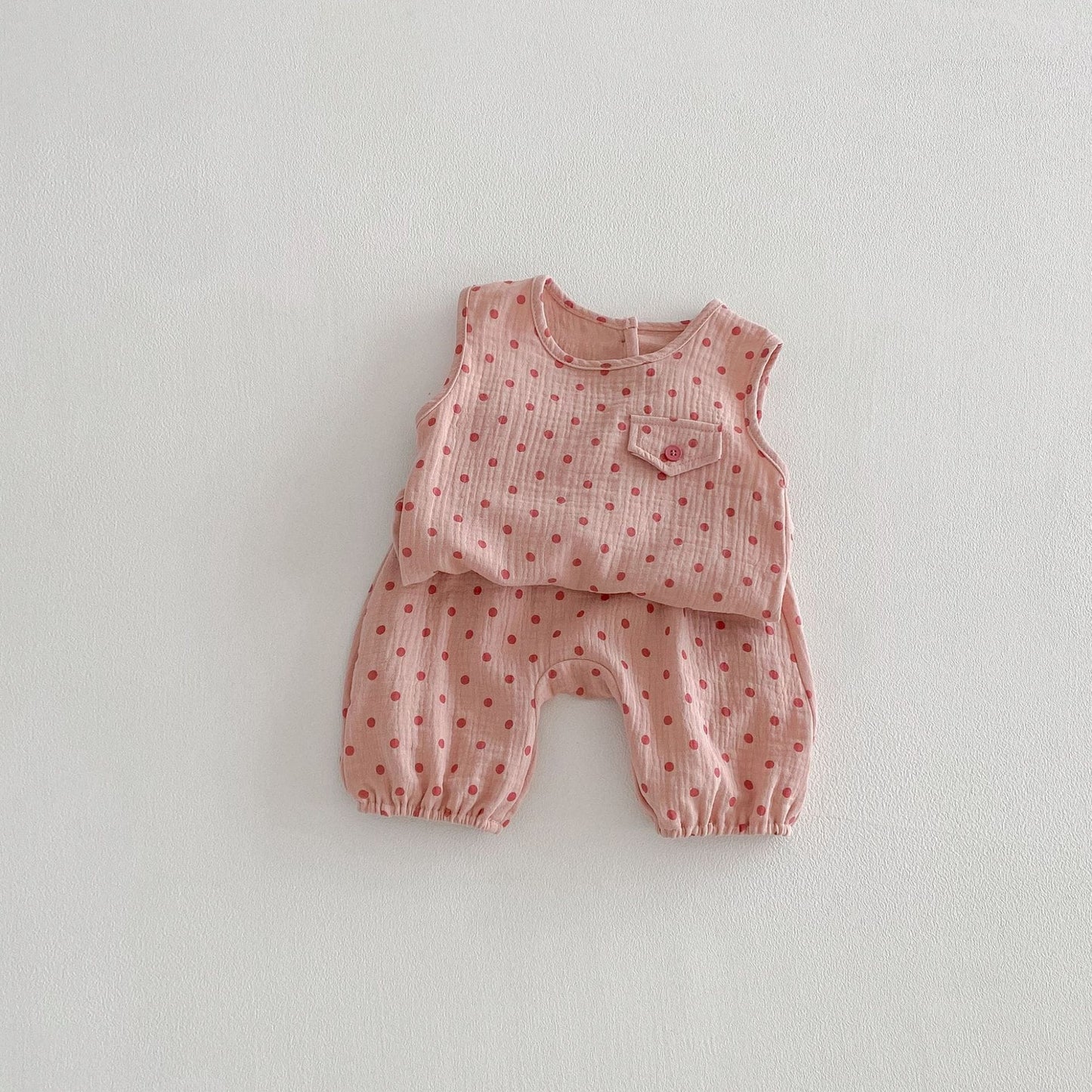 Polka Dot Sleeveless Set-up ドット柄 ノースリーブ セットアップ【mh0012724】 angou ノースリーブセットアップ