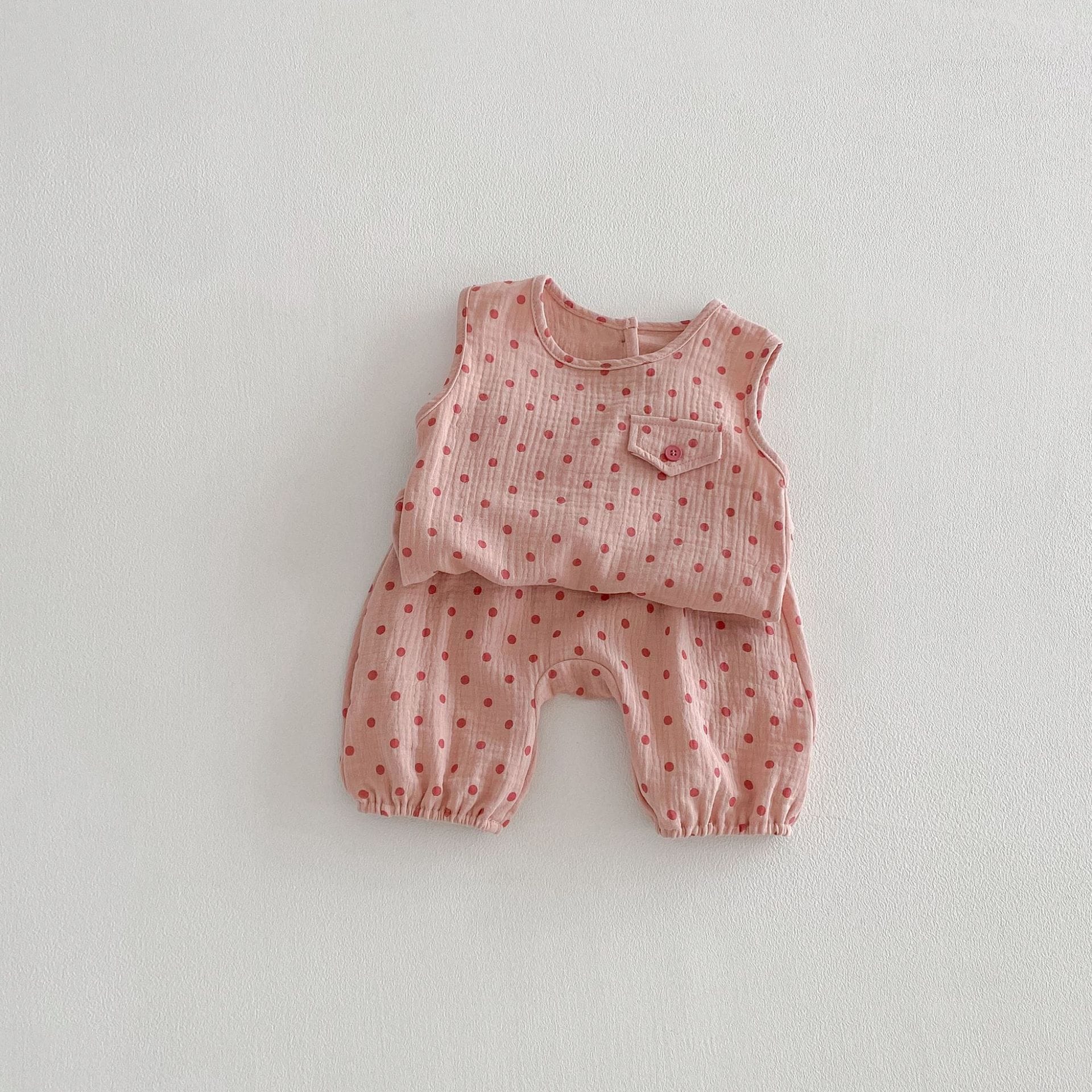 Polka Dot Sleeveless Set-up ドット柄 ノースリーブ セットアップ【mh0012724】 angou ノースリーブセットアップ