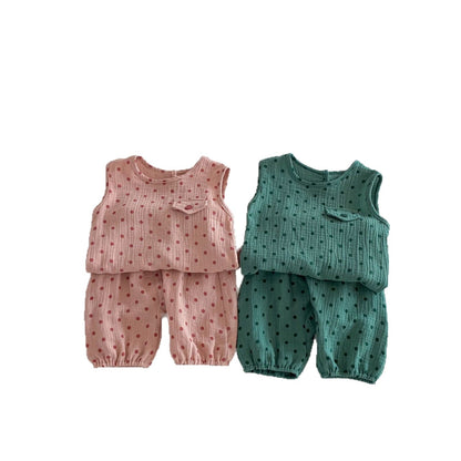 Polka Dot Sleeveless Set-up ドット柄 ノースリーブ セットアップ【mh0012724】 angou ノースリーブセットアップ