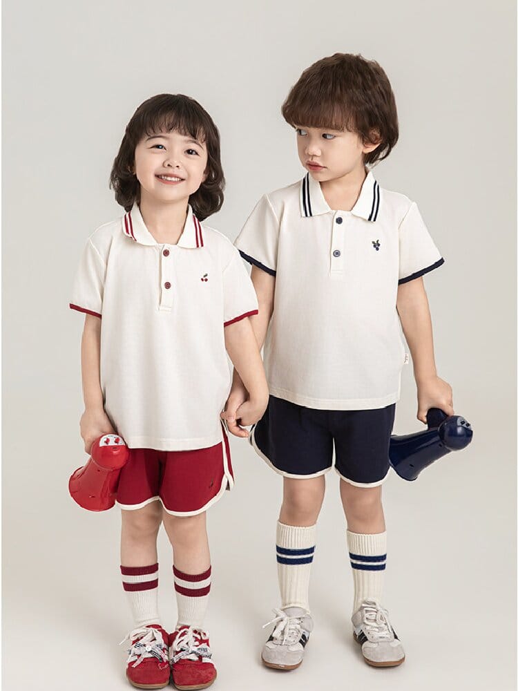 Polo Shirt Shorts Setup 刺繍 ポロシャツ ショートパンツ セットアップ【mh0012740】 YoehYaul 半袖セットアップ