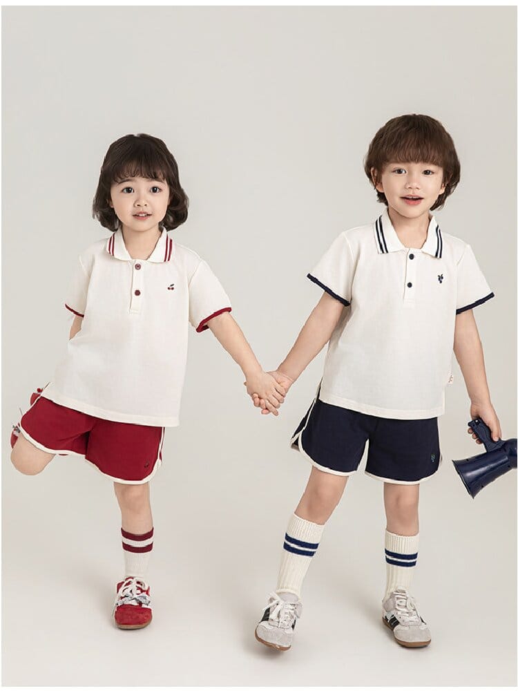 Polo Shirt Shorts Setup 刺繍 ポロシャツ ショートパンツ セットアップ【mh0012740】 YoehYaul 半袖セットアップ