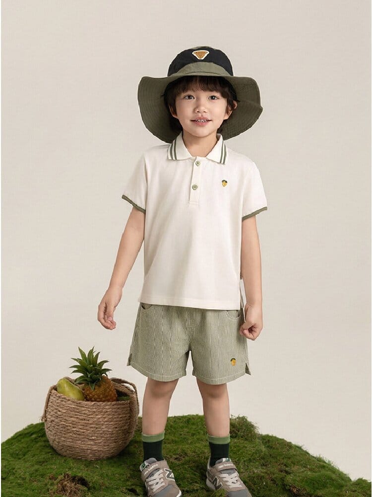 Polo Shirt Shorts Setup 刺繍 ポロシャツ ショートパンツ セットアップ【mh0012740】 YoehYaul 半袖セットアップ