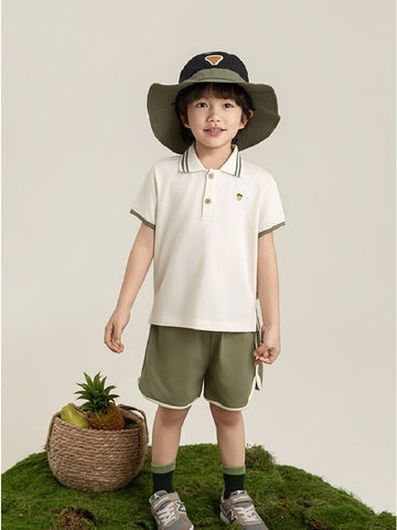 Polo Shirt Shorts Setup 刺繍 ポロシャツ ショートパンツ セットアップ【mh0012740】 YoehYaul 半袖セットアップ