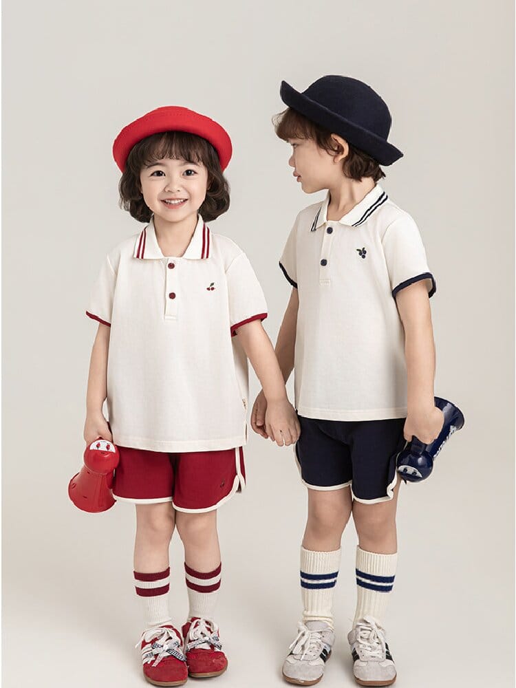 Polo Shirt Shorts Setup 刺繍 ポロシャツ ショートパンツ セットアップ【mh0012740】 YoehYaul 半袖セットアップ