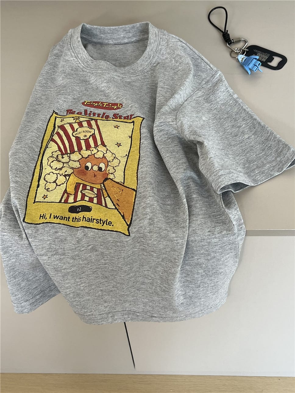 Popcorn Character T-shirt キャラクター 半袖Tシャツ【mh0012948】 snidols 半袖Tシャツ