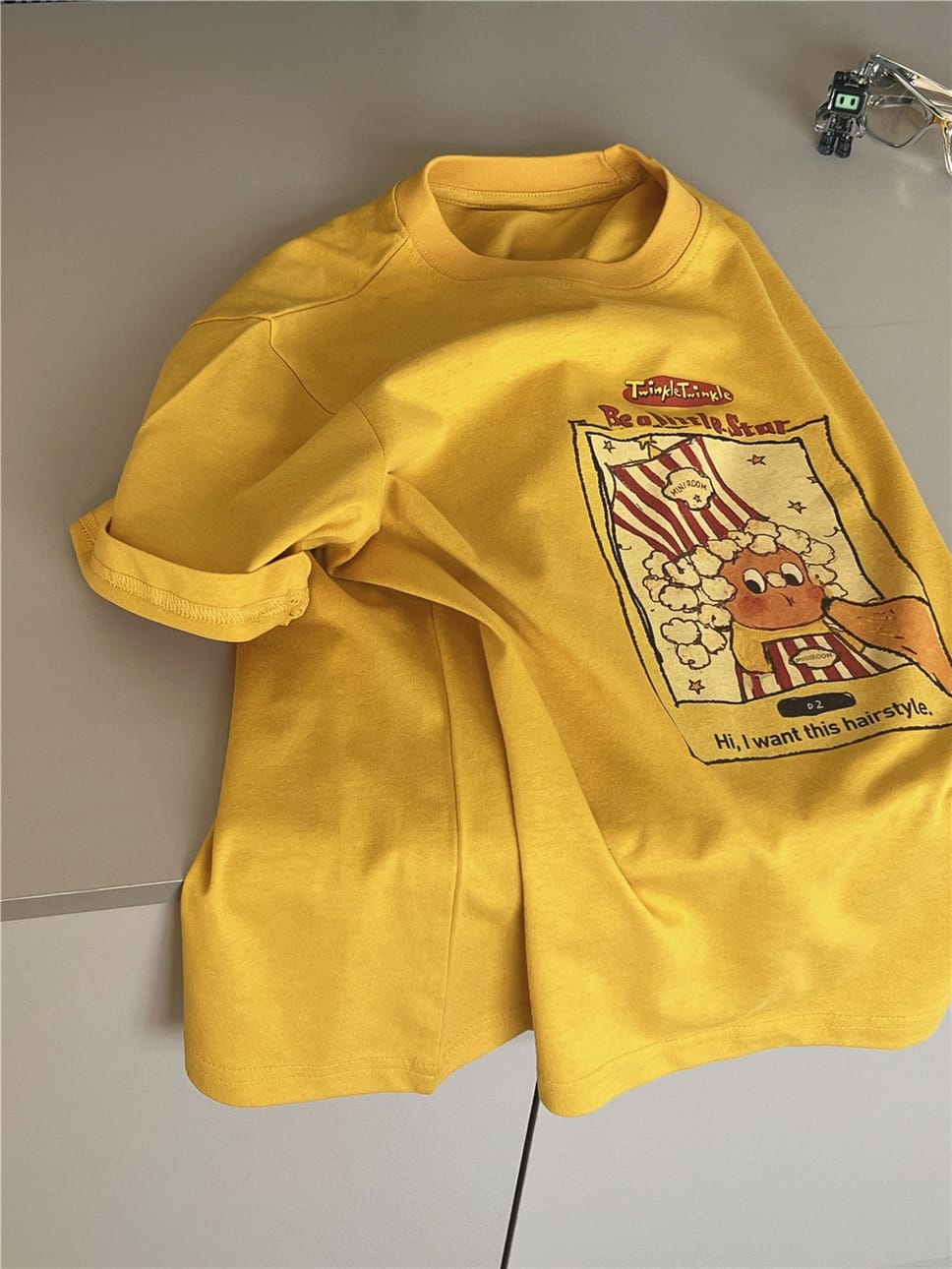 Popcorn Character T-shirt キャラクター 半袖Tシャツ【mh0012948】 snidols 半袖Tシャツ