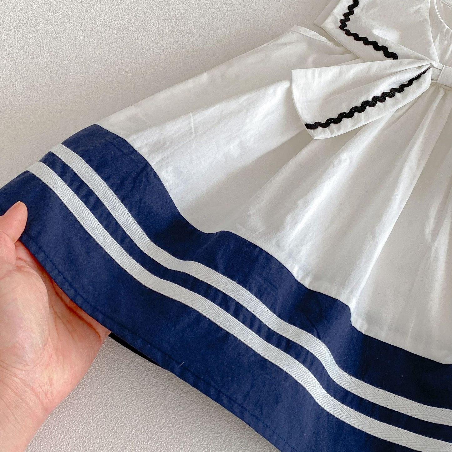 Preppy Bow Navy Princess Dress セーラーカラー リボン 半袖 ワンピース【mh0012714】 angou ノースリーブワンピース