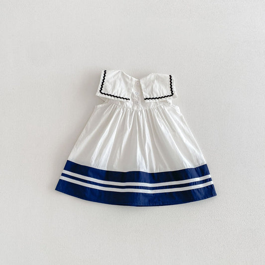 Preppy Bow Navy Princess Dress セーラーカラー リボン 半袖 ワンピース【mh0012714】 angou ノースリーブワンピース