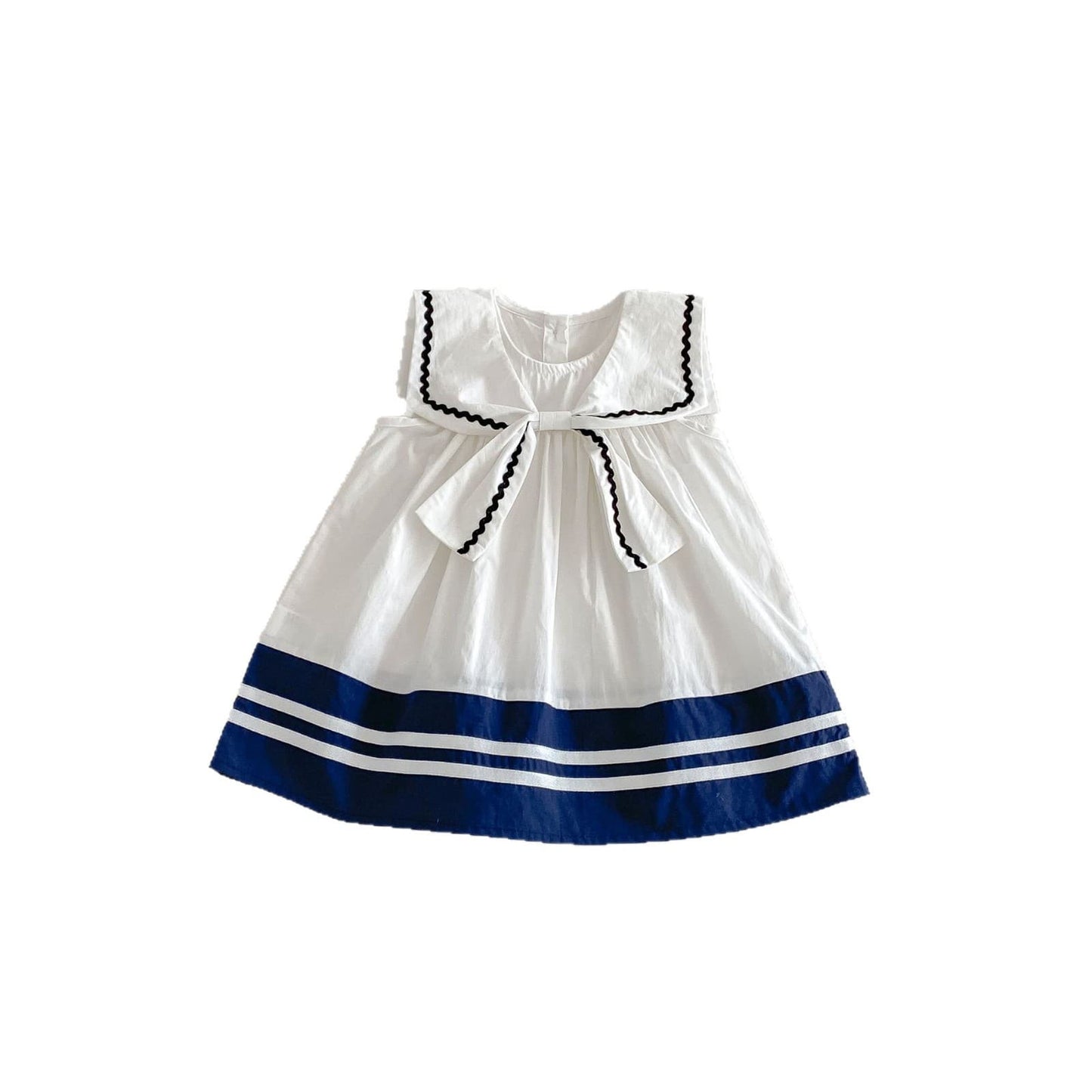 Preppy Bow Navy Princess Dress セーラーカラー リボン 半袖 ワンピース【mh0012714】 angou ノースリーブワンピース