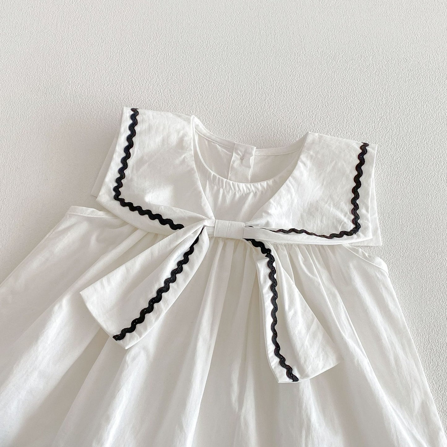 Preppy Bow Navy Princess Dress セーラーカラー リボン 半袖 ワンピース【mh0012714】 angou ノースリーブワンピース