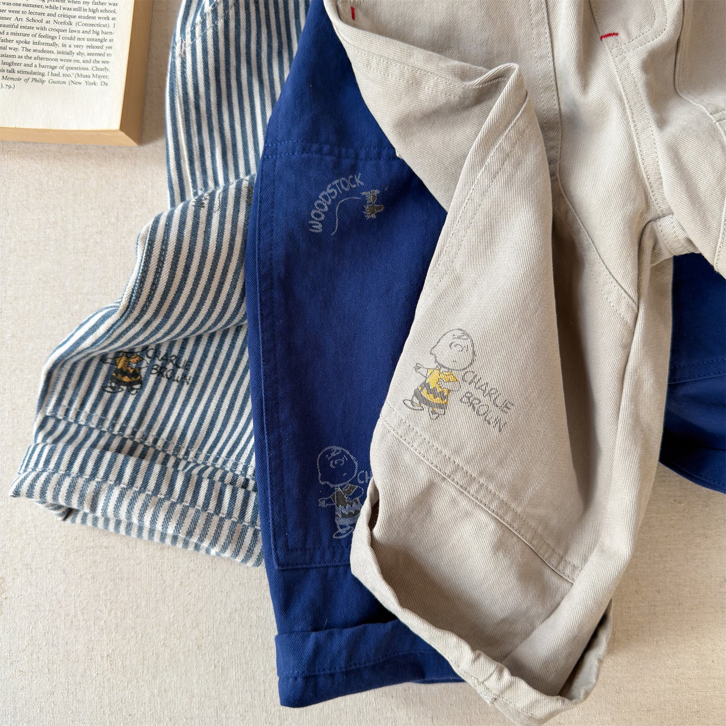 Print Cotton Tapered Pants プリント コットン テーパードパンツ【mh0012457】 ADbaby ロングパンツ・スウェットパンツ