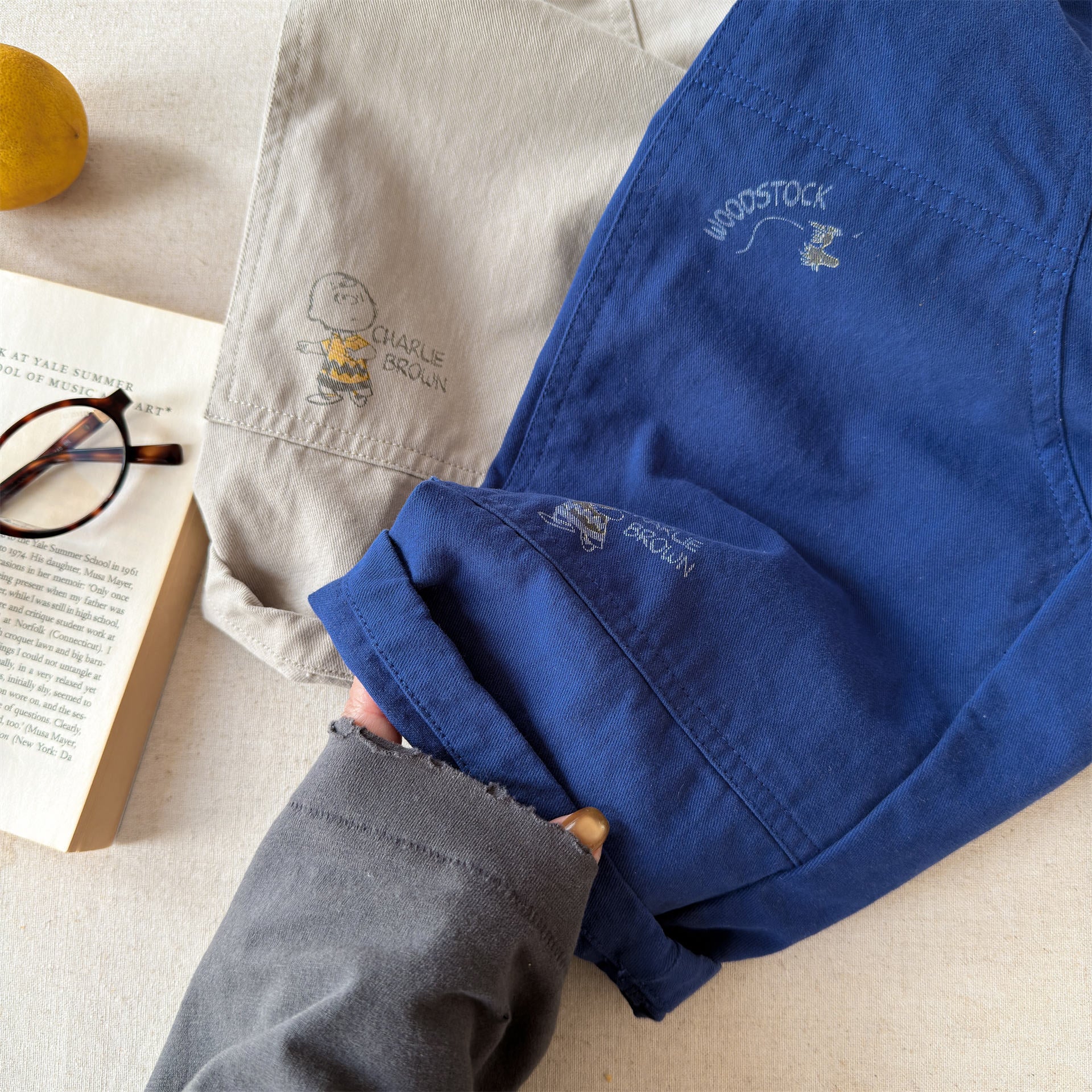 Print Cotton Tapered Pants プリント コットン テーパードパンツ【mh0012457】 ADbaby ロングパンツ・スウェットパンツ