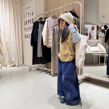 Print Cotton Tapered Pants プリント コットン テーパードパンツ【mh0012457】 ADbaby ロングパンツ・スウェットパンツ