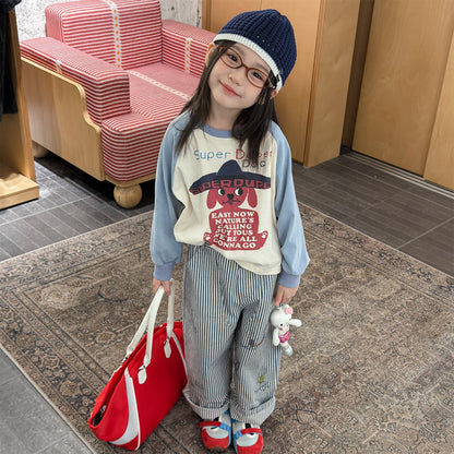 Print Cotton Tapered Pants プリント コットン テーパードパンツ【mh0012457】 ADbaby ロングパンツ・スウェットパンツ