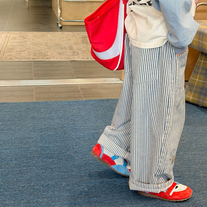 Print Cotton Tapered Pants プリント コットン テーパードパンツ【mh0012457】 ADbaby ロングパンツ・スウェットパンツ