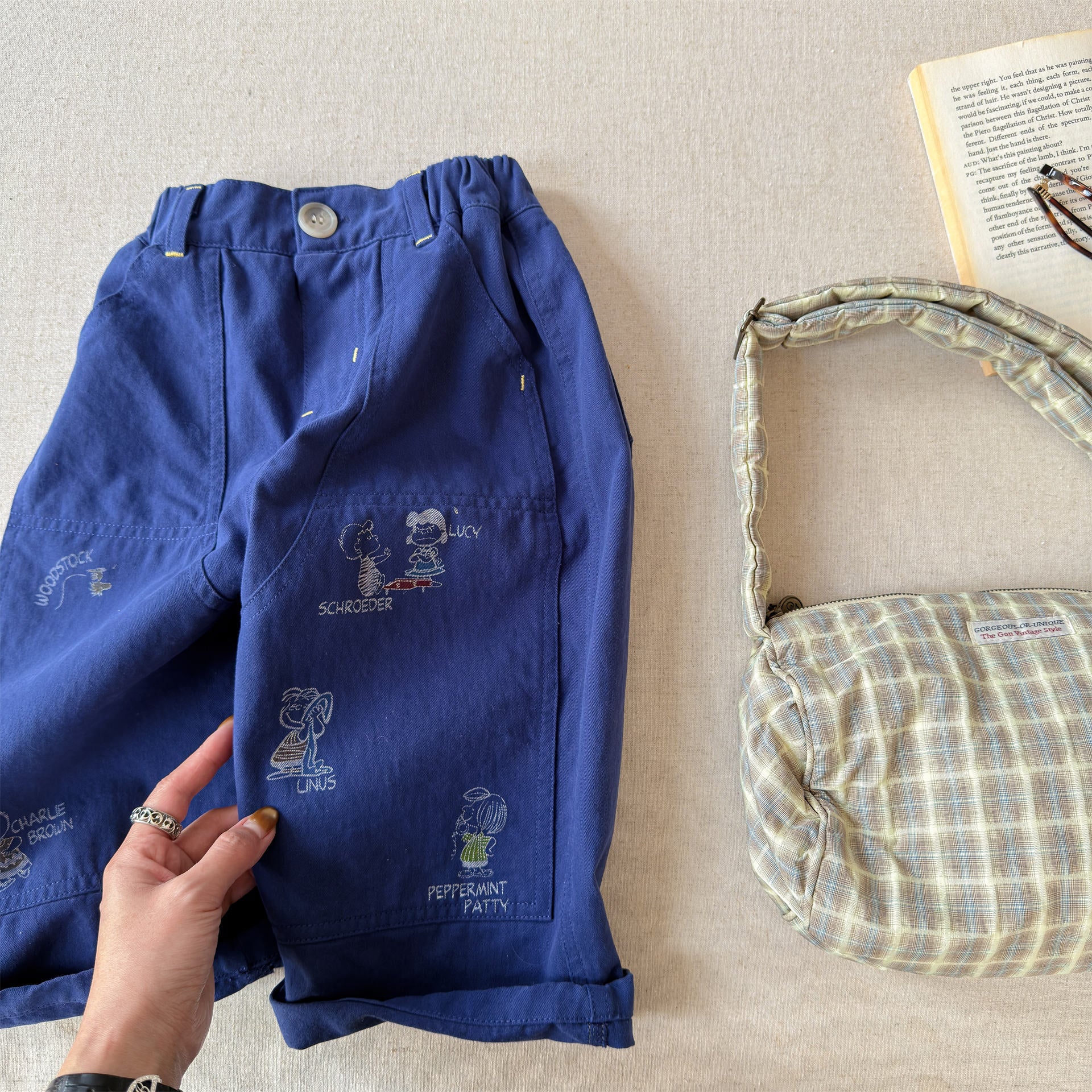 Print Cotton Tapered Pants プリント コットン テーパードパンツ【mh0012457】 Blue / 80cm ADbaby ロングパンツ・スウェットパンツ