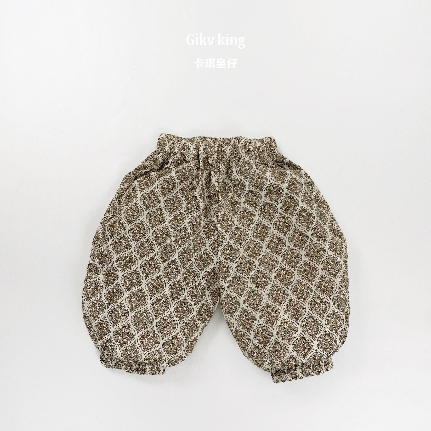 Printed Balloon Pants アラベスク ロングパンツ【mh0013472】 Coffee / 80cm Gikv king ロングパンツ・スウェットパンツ