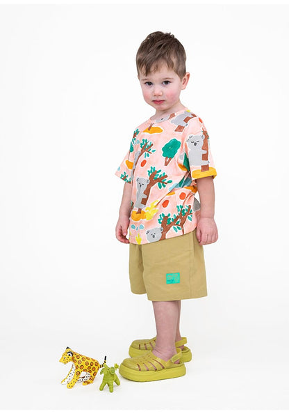 Printed Beach Shorts イラスト ハーフパンツ【mh0013102】 RICE & SKY ハーフパンツ・ショートパンツ