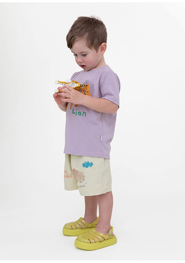 Printed Beach Shorts イラスト ハーフパンツ【mh0013102】 RICE & SKY ハーフパンツ・ショートパンツ