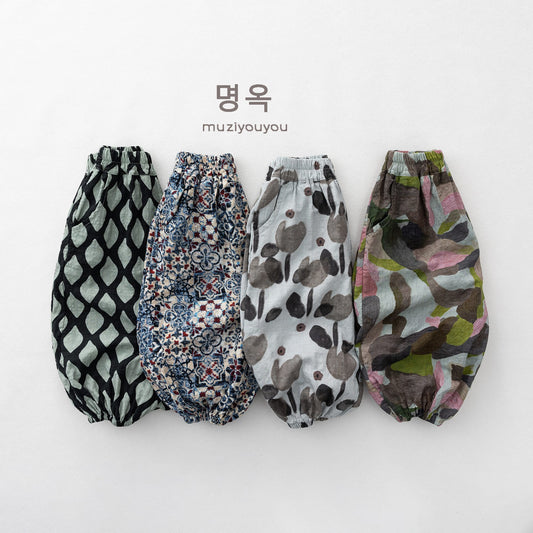 Printed Breathable Bloomers コクーン ルーズパンツ【mh0013138】 명옥 muziyouyou ロングパンツ・スウェットパンツ