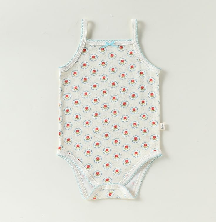 Printed Camisole Romper チェリー ストロベリー キャミソールロンパース【mh0013025】 Beitaoya ノースリーブロンパース