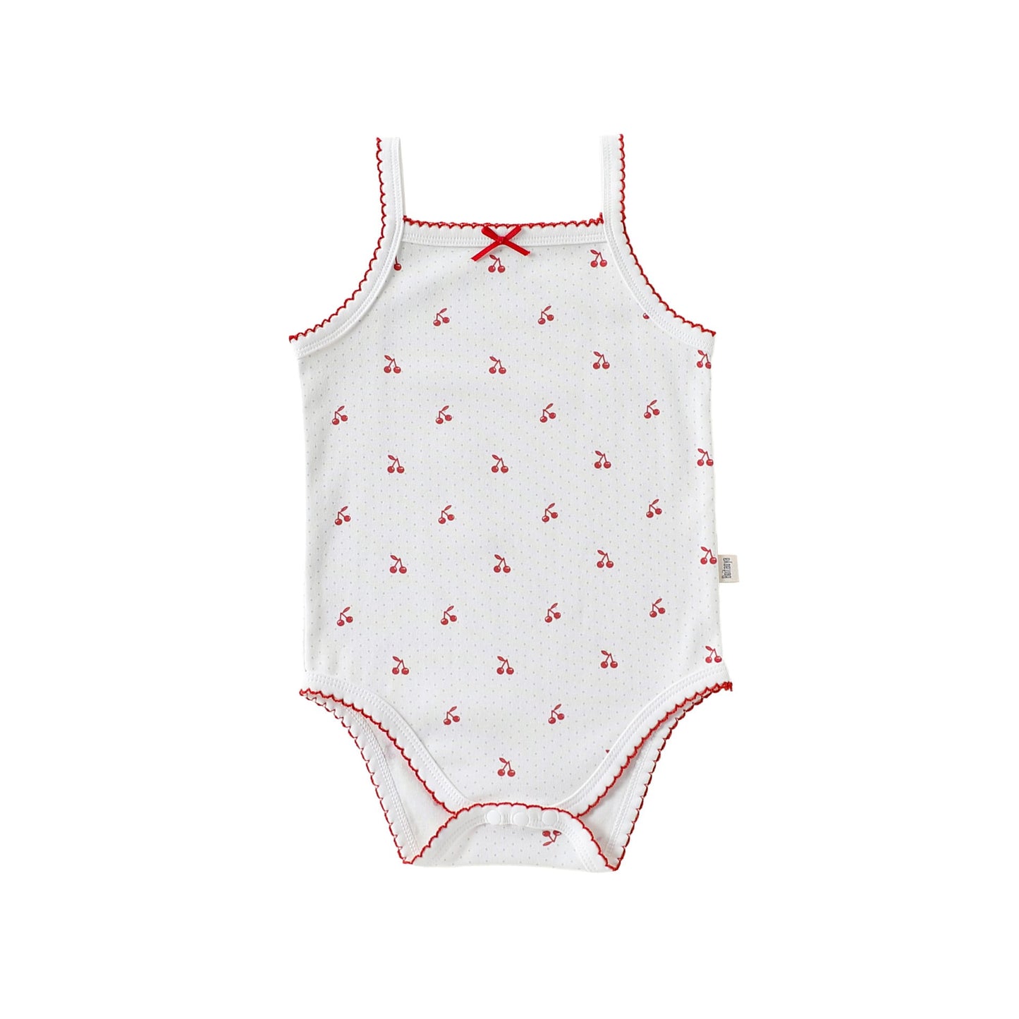 Printed Camisole Romper チェリー ストロベリー キャミソールロンパース【mh0013025】 White cherry / 66cm Beitaoya ノースリーブロンパース