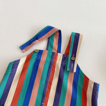 Printed Cotton Overalls プリント オーバーオール【mh0012337】 Beitaoya