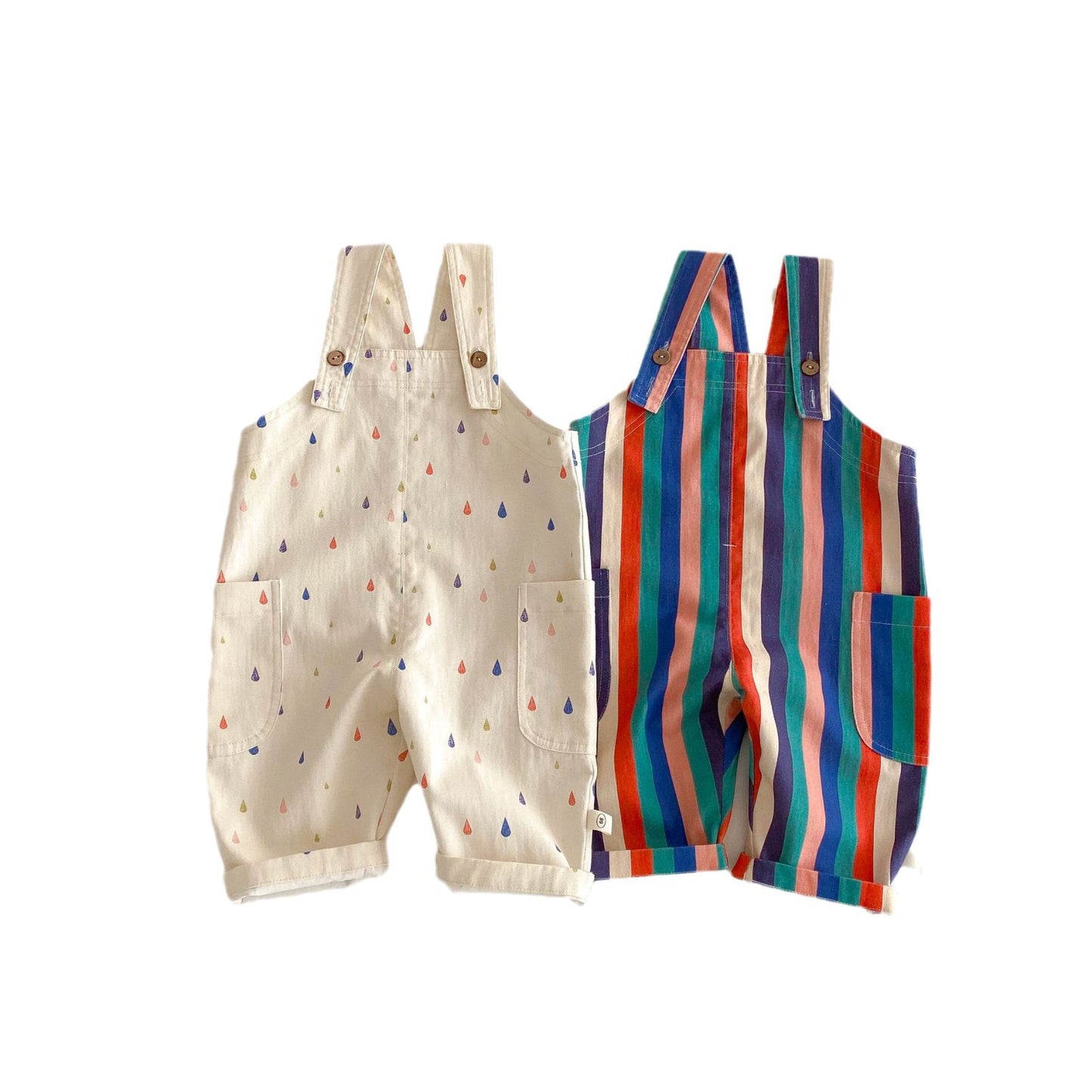 Printed Cotton Overalls プリント オーバーオール【mh0012337】 mamahalo shop