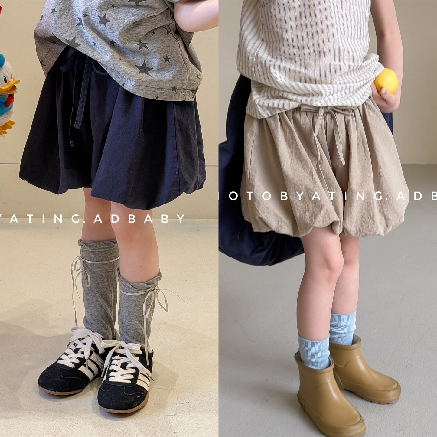 Puff Silhouette Bloomer Shorts パフシルエット ショートパンツ【mh0013232】 ADbaby ハーフパンツ・ショートパンツ